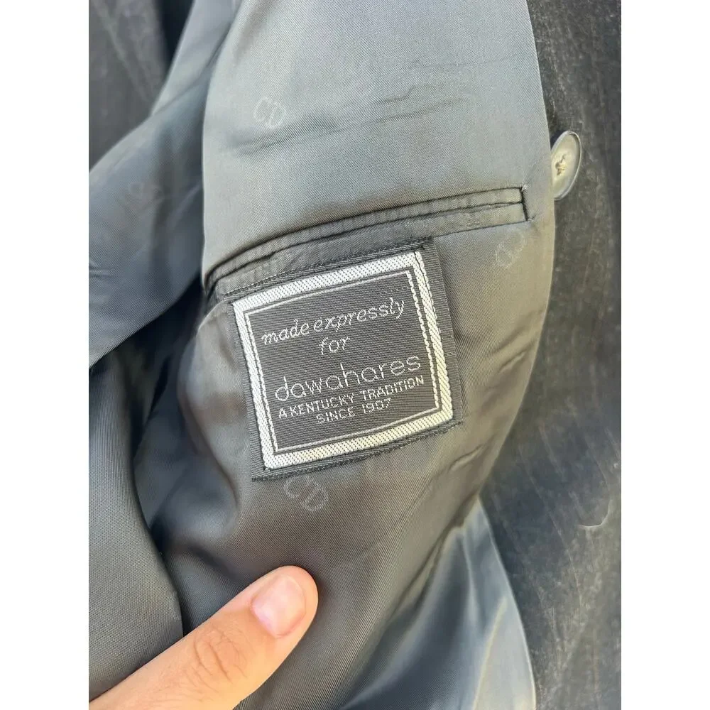 Vintage Christian Dior Wool Oversized Double Breasted Blazer Suit Jacket Large - Picture 7 of 10